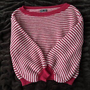 Pink & White Stripped Sweater